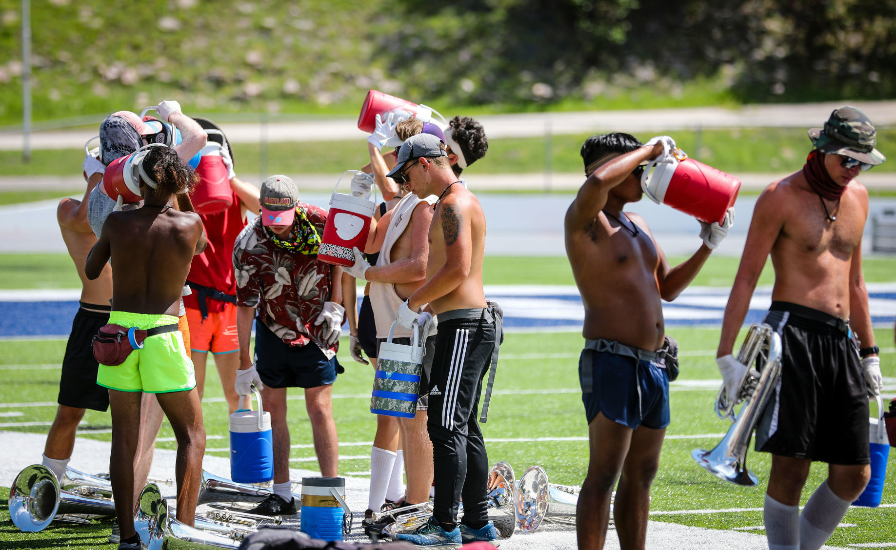 Cadets practicing at Mines